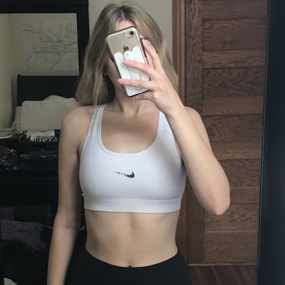 White Nike Sports-Bra
